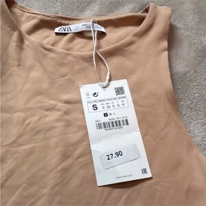 Zara Women's Tan Bodysuit Size S